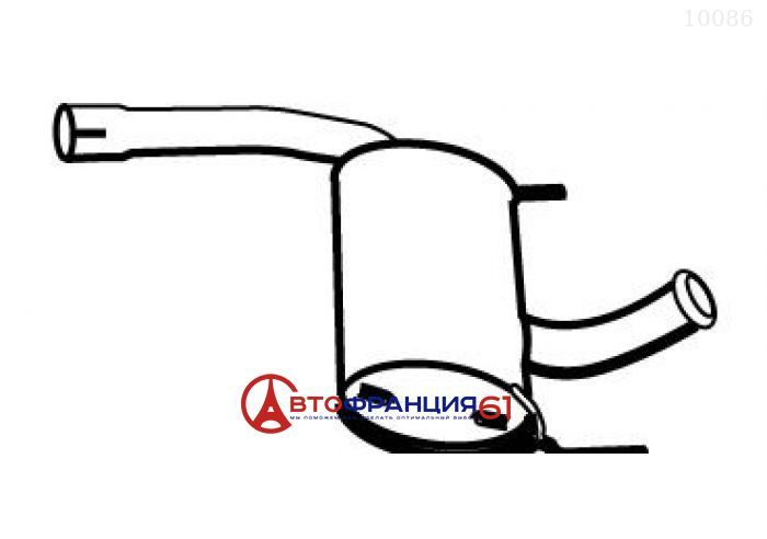 Глушитель средняя часть POLMOSTROW P21281AL на RENAULT