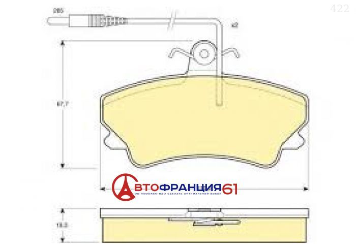 Колодки тормозные передние GIRLING 6112031 на RENAULT